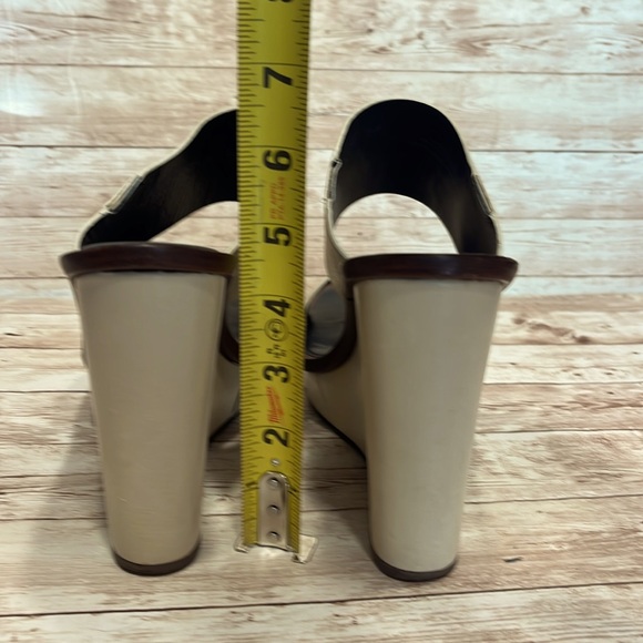 Tory Burch Butter Cream 5” Wedges Strapless Sandals Size 9-1/2M - Picture 7 of 13